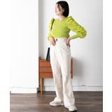 【前後2WAY】くしゅっと袖シャーリングニット | VIS | 詳細画像3