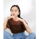 ダークブラウン(20) | ポコポコシアーハーフスリーブニット | VIS