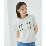 ライトグレー(08) | ハート&リボンモチーフアソートTシャツ | VIS
