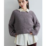 チャコール(06) | ユルネックポコポコヤーンニットプルオーバー | VIS 