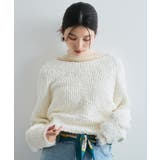 オフホワイト(15) | ユルネックポコポコヤーンニットプルオーバー | VIS 