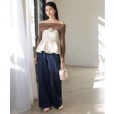 タックディテールオフショルカットソー | VIS  | 詳細画像8 