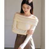 オフホワイト(15) | タックディテールオフショルカットソー | VIS 