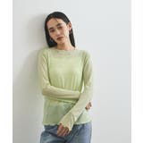 クルーネックインナートップス(レース・チェック・ラメ・シアー) | VIS | 詳細画像17