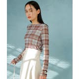 クルーネックインナートップス(レース・チェック・ラメ・シアー) | VIS | 詳細画像3