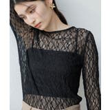 クロメイン | クルーネックインナートップス(レース・チェック・ラメ・シアー) | VIS