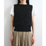 フラワーモチーフニットベスト | VIS | 詳細画像12