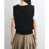 フラワーモチーフニットベスト | VIS | 詳細画像14