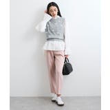 フラワーモチーフニットベスト | VIS | 詳細画像2