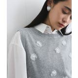 フラワーモチーフニットベスト | VIS | 詳細画像4