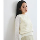 フラワーモチーフニットベスト | VIS | 詳細画像7