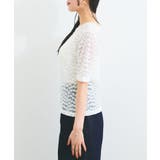 【前後2WAY】レース五分袖シアーカットプルオーバー | VIS  | 詳細画像7 