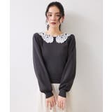 レースカラーニットプルオーバー/イージーケア | VIS | 詳細画像11