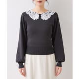 レースカラーニットプルオーバー/イージーケア | VIS | 詳細画像21