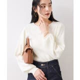 レースカラーニットプルオーバー/イージーケア | VIS | 詳細画像3