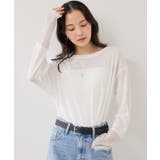 ラメメッシュスリーブ切り替えシアーロンT | VIS  | 詳細画像11 