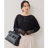 ラメメッシュスリーブ切り替えシアーロンT | VIS  | 詳細画像20 