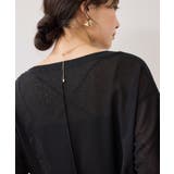 ラメメッシュスリーブ切り替えシアーロンT | VIS  | 詳細画像21 