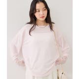 ピンク(63) | ラメメッシュスリーブ切り替えシアーロンT | VIS 