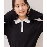 バイカラーポロ襟カットソー/イージーケア | VIS  | 詳細画像15 