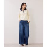 バイカラーポロ襟カットソー/イージーケア | VIS  | 詳細画像2 