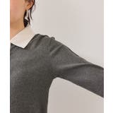 バイカラーポロ襟カットソー/イージーケア | VIS  | 詳細画像27 