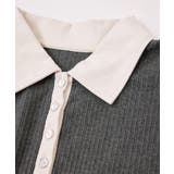 バイカラーポロ襟カットソー/イージーケア | VIS  | 詳細画像30 