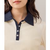 バイカラーポロ襟カットソー/イージーケア | VIS  | 詳細画像7 