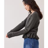 スラブヤーンペプラムフリルニットプルオーバー | VIS  | 詳細画像1 