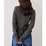 スラブヤーンペプラムフリルニットプルオーバー | VIS  | 詳細画像11 