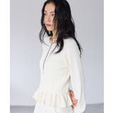 スラブヤーンペプラムフリルニットプルオーバー | VIS  | 詳細画像4 