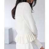 スラブヤーンペプラムフリルニットプルオーバー | VIS  | 詳細画像6 