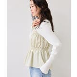 シャーリングビスチェドッキングニット/イージーケア | VIS  | 詳細画像10 