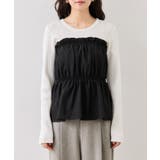 シャーリングビスチェドッキングニット/イージーケア | VIS  | 詳細画像20 