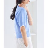 ダブルカラー半袖ポロニットトップス/WEB限定カラー | VIS  | 詳細画像34 