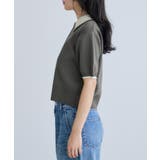 ダブルカラー半袖ポロニットトップス/WEB限定カラー | VIS  | 詳細画像38 