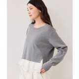 【美得】ペプラムオーガンジードッキングニットプルオーバー | VIS  | 詳細画像16 