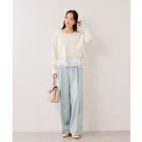 【美得】ペプラムオーガンジードッキングニットプルオーバー | VIS  | 詳細画像7 