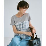 チェック＆無地ビスチェドッキング半袖プルオーバー/イージーケア | VIS  | 詳細画像2 