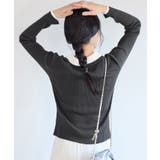 ダブルカラーポロニットトップス | VIS | 詳細画像10