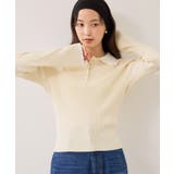 ダブルカラーポロニットトップス | VIS | 詳細画像13