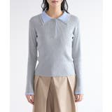 ダブルカラーポロニットトップス | VIS | 詳細画像21