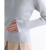 ダブルカラーポロニットトップス | VIS | 詳細画像25