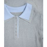 ダブルカラーポロニットトップス | VIS | 詳細画像30