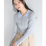 ダブルカラーポロニットトップス | VIS | 詳細画像4