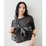 ボクシークロップド刺繍Tシャツ | VIS  | 詳細画像1 