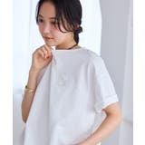 ホワイト(10) | ボクシークロップド刺繍Tシャツ | VIS 
