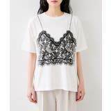 トロンプルイユプリントTシャツ | VIS  | 詳細画像13 