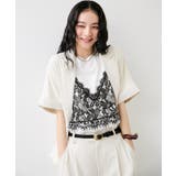 トロンプルイユプリントTシャツ | VIS  | 詳細画像3 