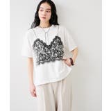 トロンプルイユプリントTシャツ | VIS  | 詳細画像6 